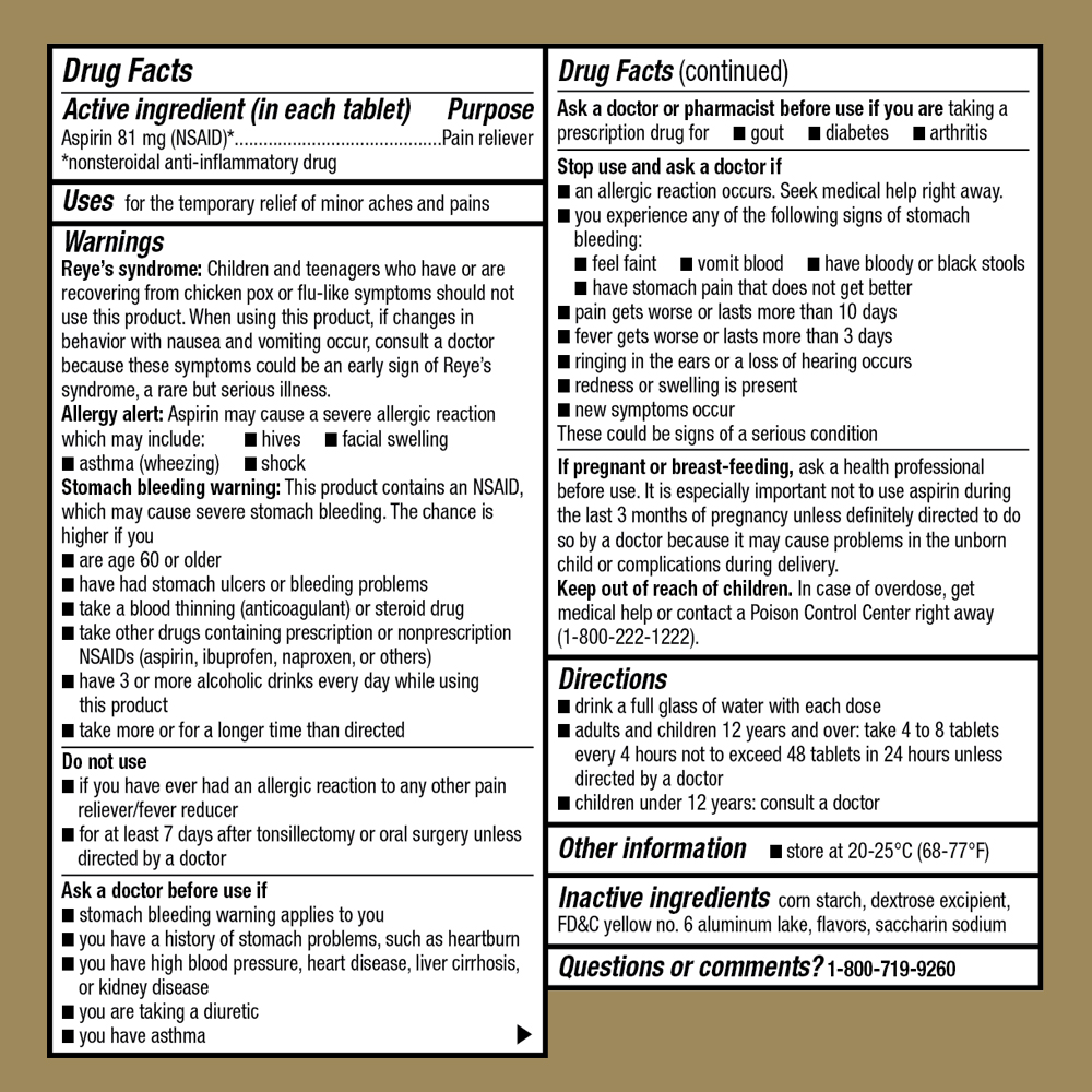 This product's drug facts, warnings, and directions